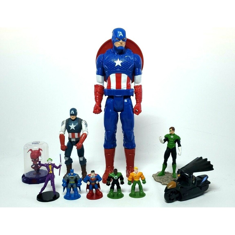 Lot Of Kids Collectible Action Figure Toys Batman Captain America & Others
